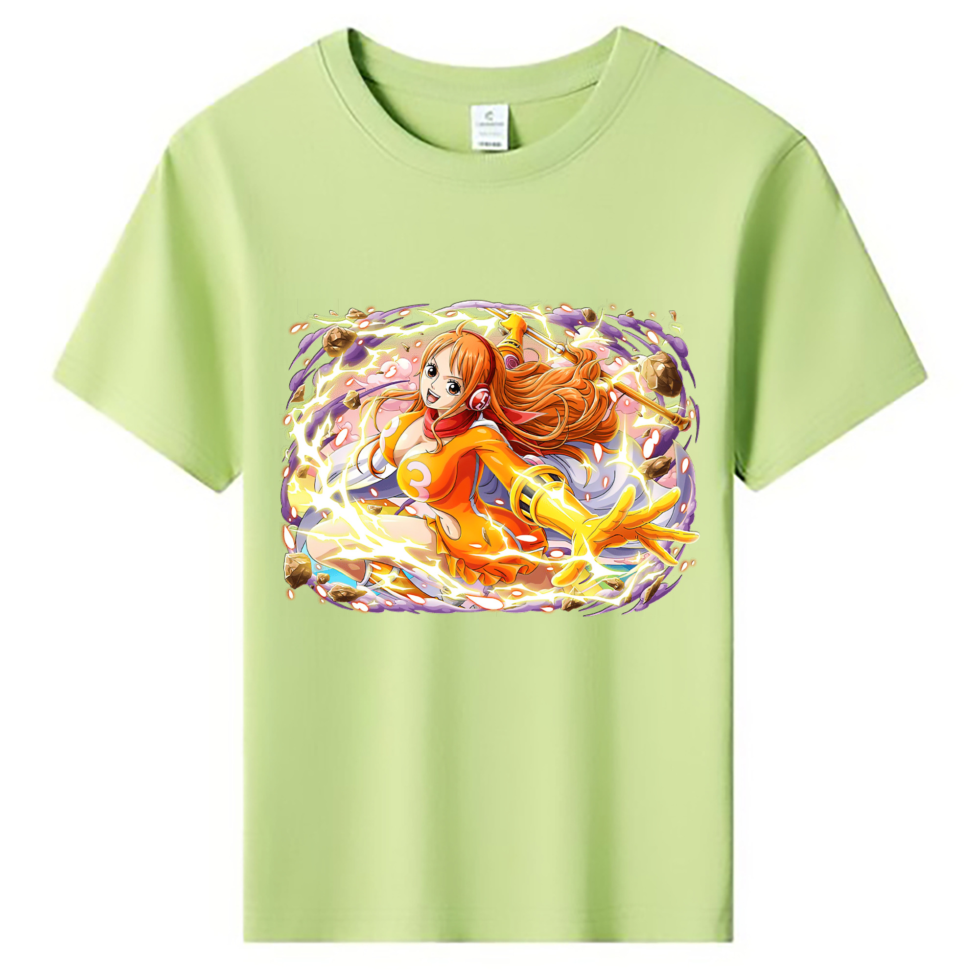 （画像用） ワンピース ナミ ONE PIECE Nami 綿100％キッズTシャツ（フロントプリント）